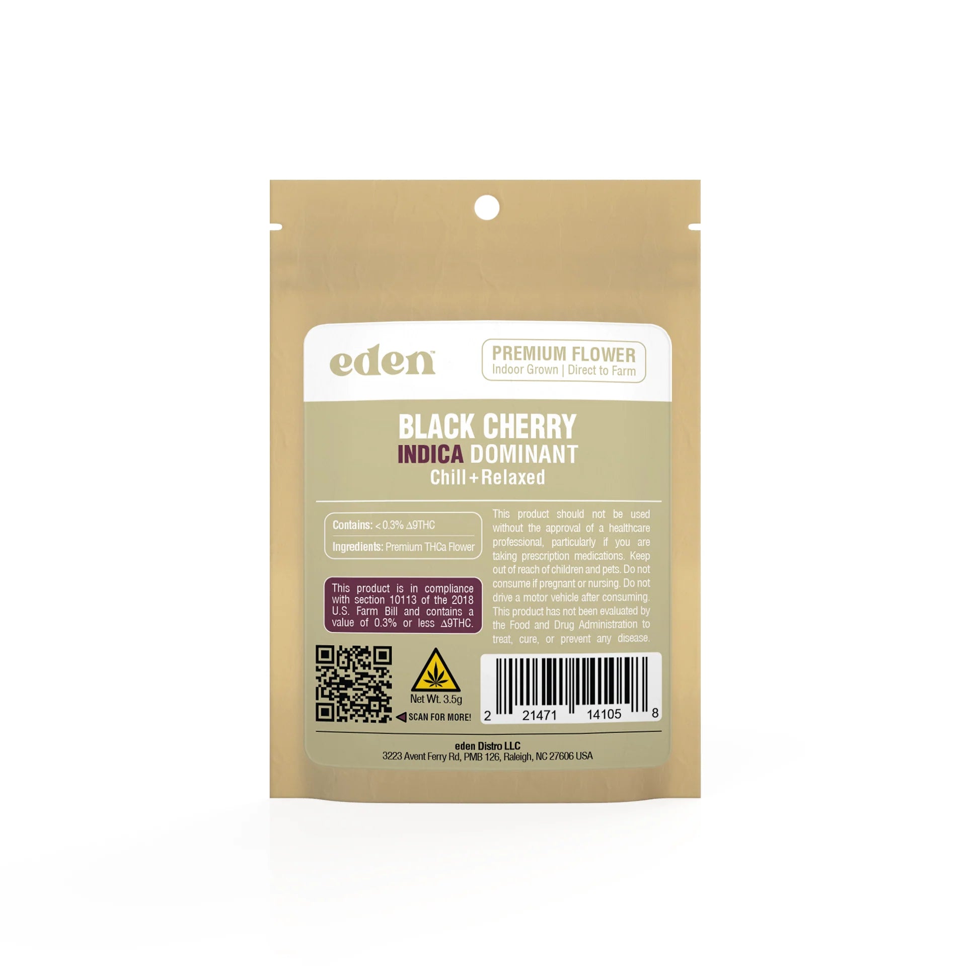 Collection of Black Cherry premium indica-dominant hybrid flower with sweet cherry aroma and 19.635% THC content in a gallery layout
