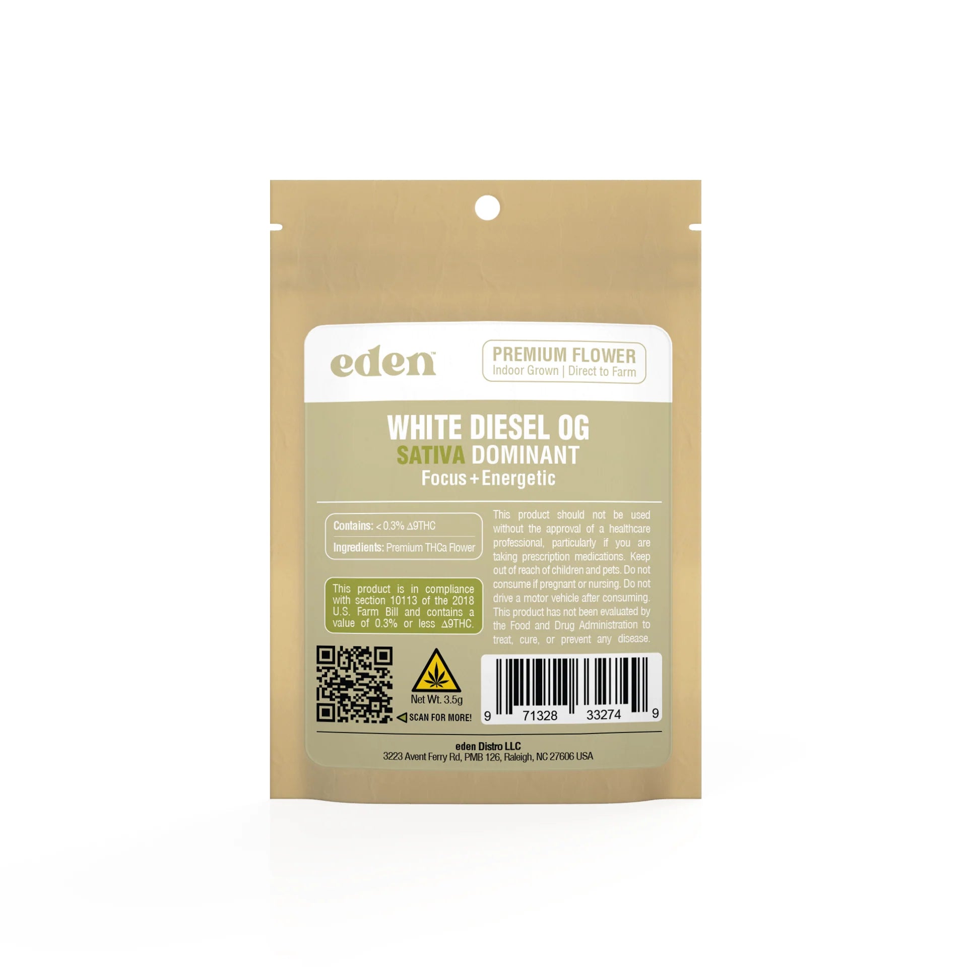 Collection of White Diesel OG premium sativa-dominant flower with 24.257% THC and citrus diesel aroma in a gallery layout